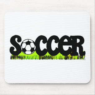 サッカー(草で) マウスパッド