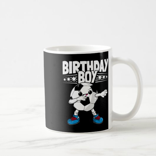 サッカー 誕生日 おもしろ ダビング 男の子 子供 お祝い コーヒーマグカップ (右)