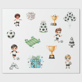 サッカー 誕生日 ラッピングペーパー 男の子 |