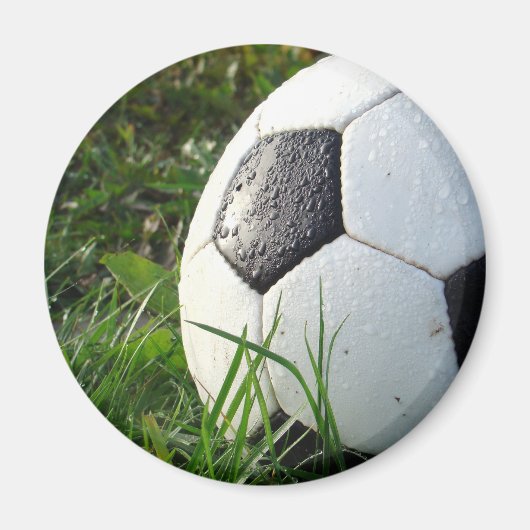 サッカー~足ボールinフィールド マグネット (正面)