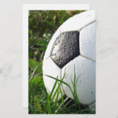 サッカー～足ボールinフィールド 便箋 (正面/裏面)