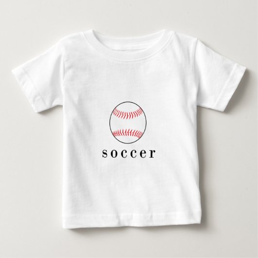 サッカー 野球 おもしろ スポーツTシャツ ベビーTシャツ (正面)