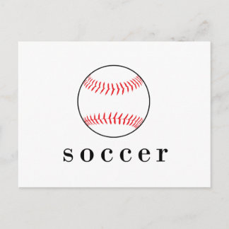 サッカー 野球 楽しい おもしろい スポーツTシャツ ポストカード