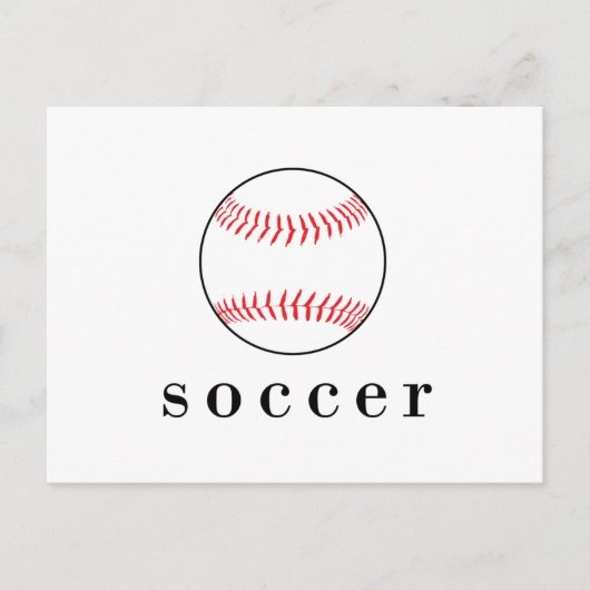 サッカー 野球 楽しい おもしろい スポーツTシャツ ポストカード (正面)