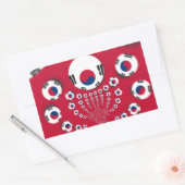 サッカー。 長方形シール (封筒)