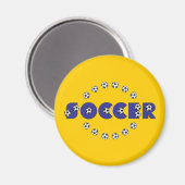 サッカー（青） マグネット (正面/裏面)