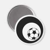 サッカー。黒い円。 マグネット (正面/裏面)