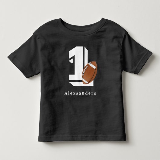 サッカー 1歳の名前と年齢の子供の男の子と女の子 トドラーTシャツ (正面)