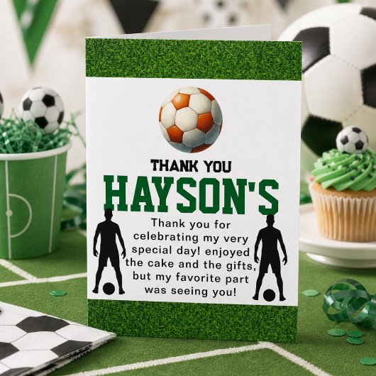 サッカー 1歳の誕生日パーティー サンキューカード