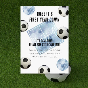 サッカー 1歳の誕生日パーティー 招待状