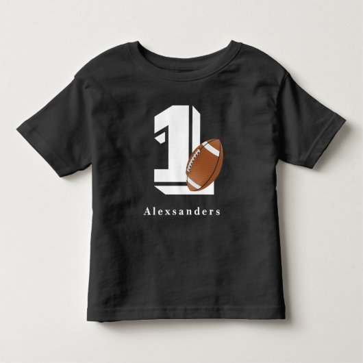 サッカー 1歳 誕生日 名前と年齢 男の子 女の子 トドラーTシャツ (正面)