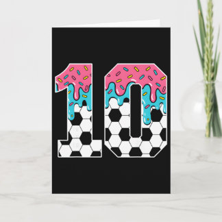 サッカー 10歳 アイスクリーム ドリップ ユース 10歳 誕生日 カード