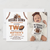 サッカー 2歳の誕生日写真招待状 招待状 (正面)