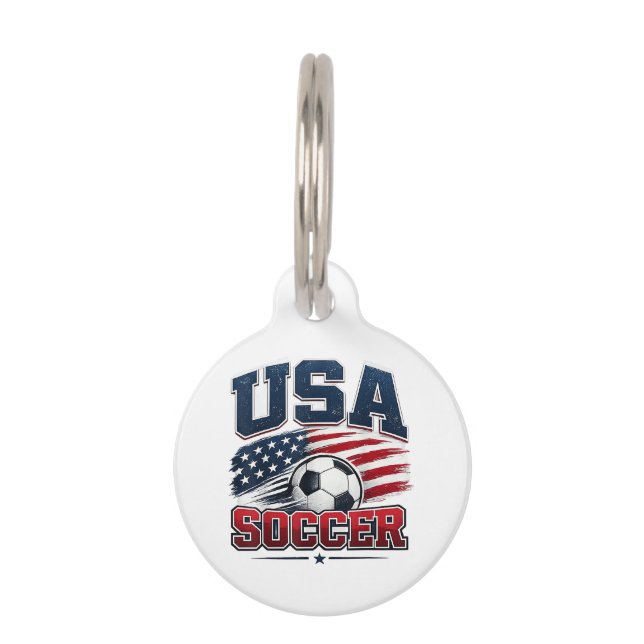 サッカー 2026 米国 ペット　ネームタグ (正面)