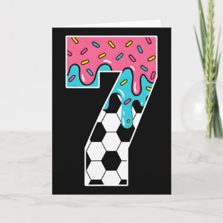 サッカー 7歳 アイスクリーム ドリップ ユース 7周年誕生日 カード