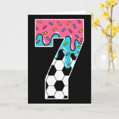 サッカー 7歳 アイスクリーム ドリップ ユース 7周年誕生日 カード (黄色い花)
