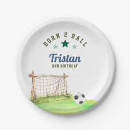 サッカー「Born Two Ball」2歳の誕生日 ペーパープレート