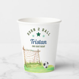サッカー「Born Two Ball」2歳の誕生日 紙コップ