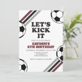 サッカー Let's Kick It 誕生日 招待状 (スタンド正面)