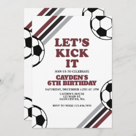 サッカー Let's Kick It 誕生日 招待状