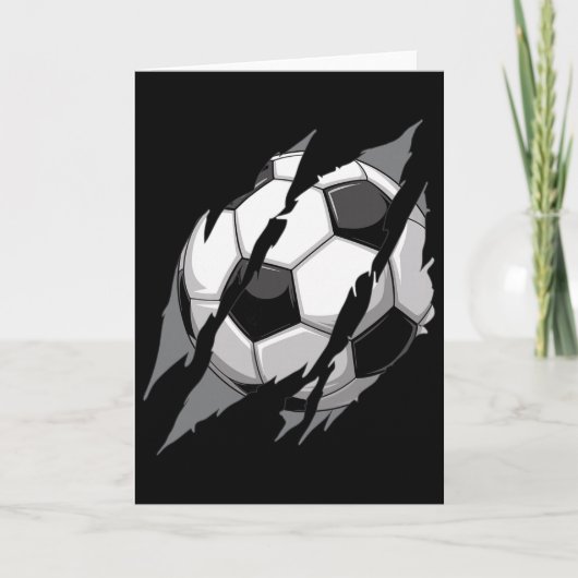 サッカー Ll つめ跡 引っかき傷 クール ゲームデー カード (正面)