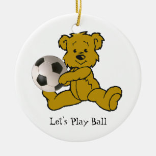 サッカーBEAR-ORNAMENT セラミックオーナメント