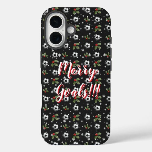 サッカーIphoneケースクリスマスサッカーIphoneケース Case-Mate iPhoneケース (裏面)