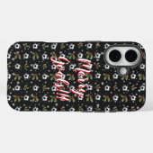 サッカーIphoneケースクリスマスサッカーIphoneケース Case-Mate iPhoneケース (裏面 (横))