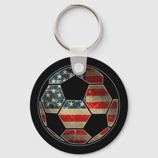 サッカーLlの米国旗 - サッカーLlフラグ キーホルダー