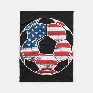サッカーLl男子サッカーLlアメリカ国旗 フリースブランケット