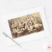 サッカーUMass 1888 長方形シール (封筒)