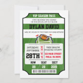 サッカーVIPチケット バー・バット・ミッツヴァ招待状 招待状 (正面)