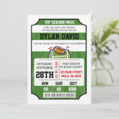 サッカーVIPチケット バー・バット・ミッツヴァ招待状 招待状 (スタンド正面)