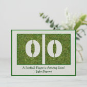 サッカ生まれたばかりのー選手のベビーシャワー 招待状 (スタンド正面)