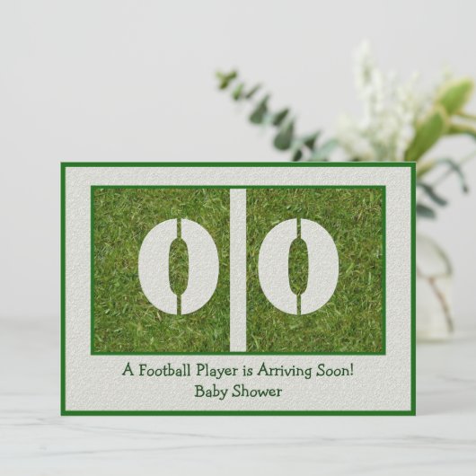 サッカ生まれたばかりのー選手のベビーシャワー 招待状 (スタンド正面)