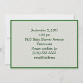 サッカ生まれたばかりのー選手のベビーシャワー 招待状 (裏面)