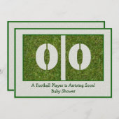 サッカ生まれたばかりのー選手のベビーシャワー 招待状 (正面/裏面)
