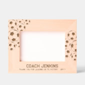 サッカ祝ーコーチバーシティフォントカスタム文字 レーザー彫刻フレーム (正面)