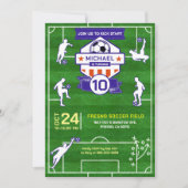 サッカ遊ールのフィールド誕生日パーティー 招待状 (正面)