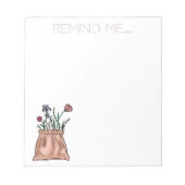 サックにフローラブーケを表示 ノートパッド (正面)