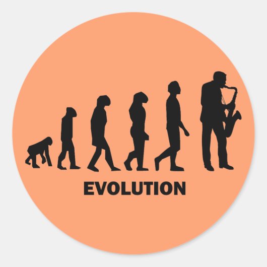 サックスおもしろいフォン奏者 ラウンドシール (正面)