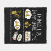 サックスおもしろいフォーン選手ギフトメンズジャズ音楽 フリースブランケット (正面(横))