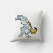 サックスと音楽のバニー クッション (裏面)