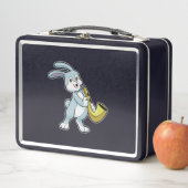 サックスと音楽のバニー メタルランチボックス (インサイチュ)