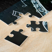 サックスと音楽 ジグソーパズル (側面)