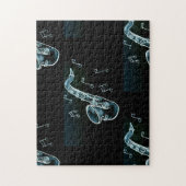 サックスと音楽 ジグソーパズル (縦)