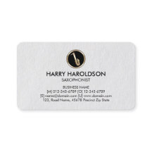 サックスのアイコンSaxophonistプレミアム名刺