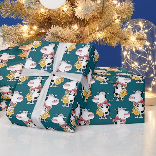 サックスのコウボウ ラッピングペーパー (クリスマス)