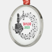 サックスのマーチングバンドクリスマス装飾 メタルオーナメント (左)