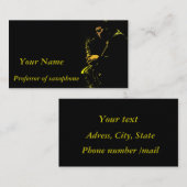 サックスの先生 名刺 (正面/裏面)